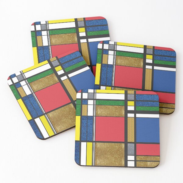 Item preview, Mondrian Style Pattern Design Reinvented designed and sold by vortexatelier.