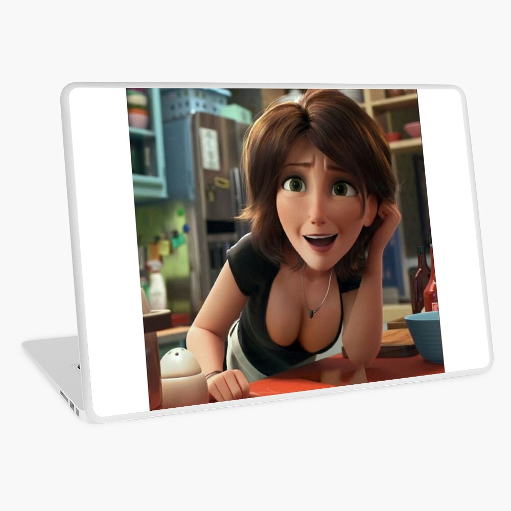 Aunt Cass Cleavage Boobs Meme Adult Cartoon Artwork Laptop Skin For Sale By Classic Cartoon 4239