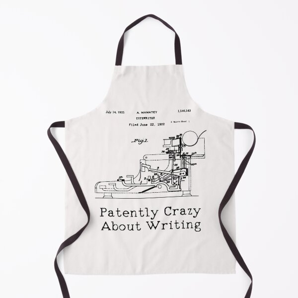 Item preview, Patently Crazy About Writing, Typewriter Patent designed and sold by novelteemerch.