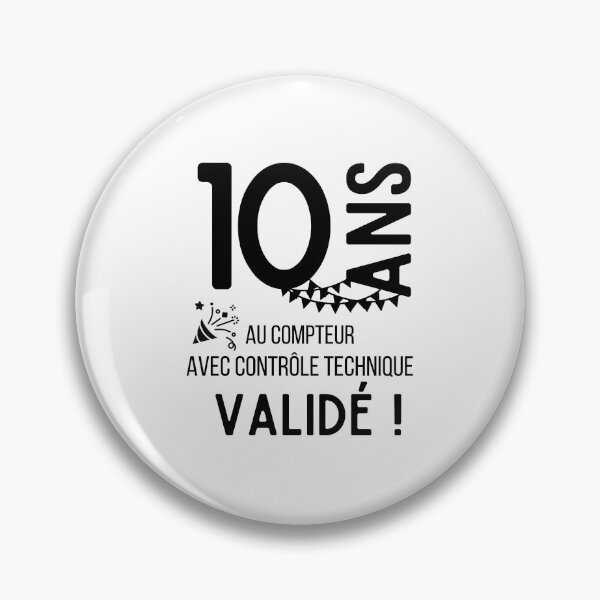 Item preview, 10 years on the clock with validated technical control humor gift for birthday designed and sold by TeeJfm.