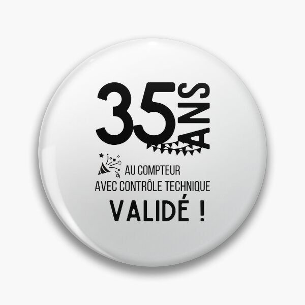 Item preview, 35 years old on the clock with validated technical control humor gift for birthday designed and sold by TeeJfm.