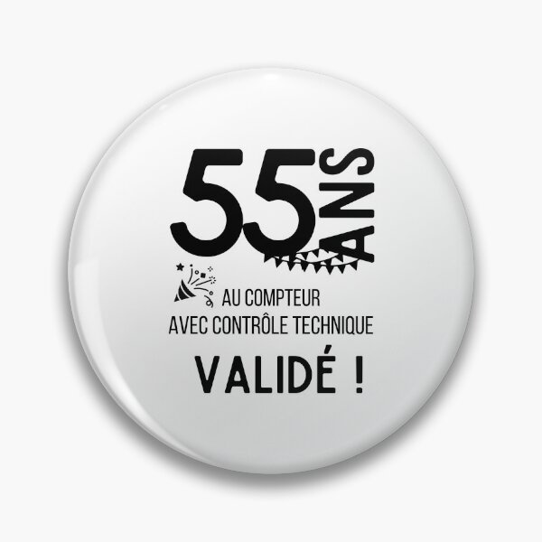 Item preview, 55 years old on the clock with validated technical control humor gift for birthday designed and sold by TeeJfm.