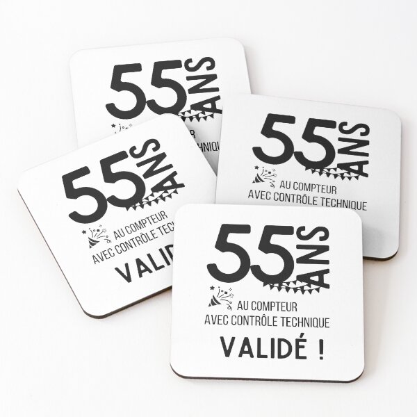 Item preview, 55 years old on the clock with validated technical control humor gift for birthday designed and sold by TeeJfm.