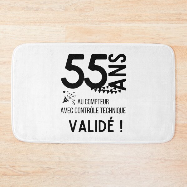 Item preview, 55 years old on the clock with validated technical control humor gift for birthday designed and sold by TeeJfm.