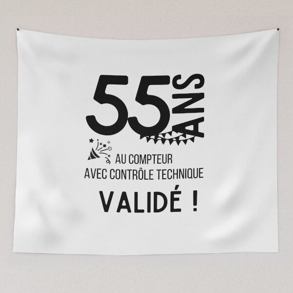 Item preview, 55 years old on the clock with validated technical control humor gift for birthday designed and sold by TeeJfm.