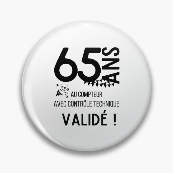 Item preview, 65 years old on the clock with validated technical control humor gift for birthday designed and sold by TeeJfm.