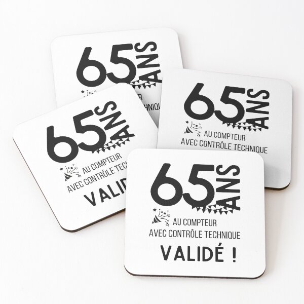 Item preview, 65 years old on the clock with validated technical control humor gift for birthday designed and sold by TeeJfm.