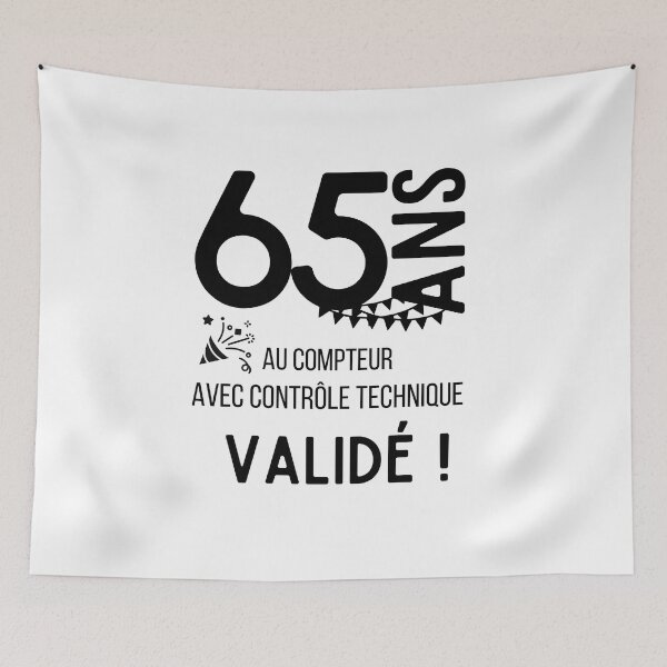 Item preview, 65 years old on the clock with validated technical control humor gift for birthday designed and sold by TeeJfm.