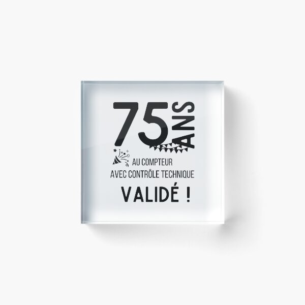 Item preview, 75 years on the clock with validated technical control humor gift for anniversary designed and sold by TeeJfm.
