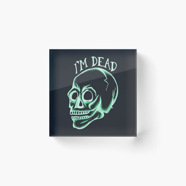 Item preview, Glowing Retro Skull - I'm Dead designed and sold by The White Bat.