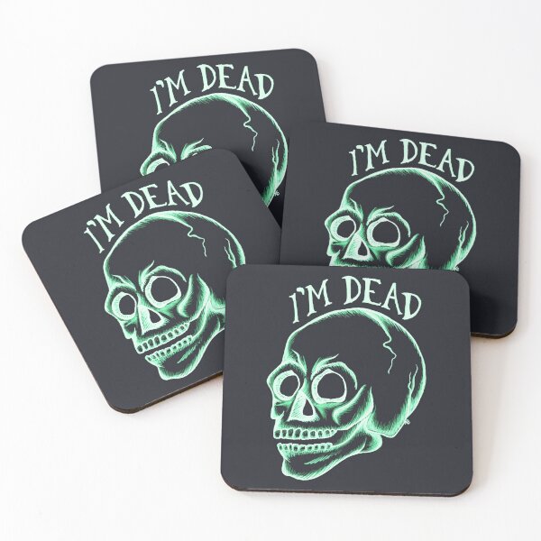 Item preview, Glowing Retro Skull - I'm Dead designed and sold by The White Bat.