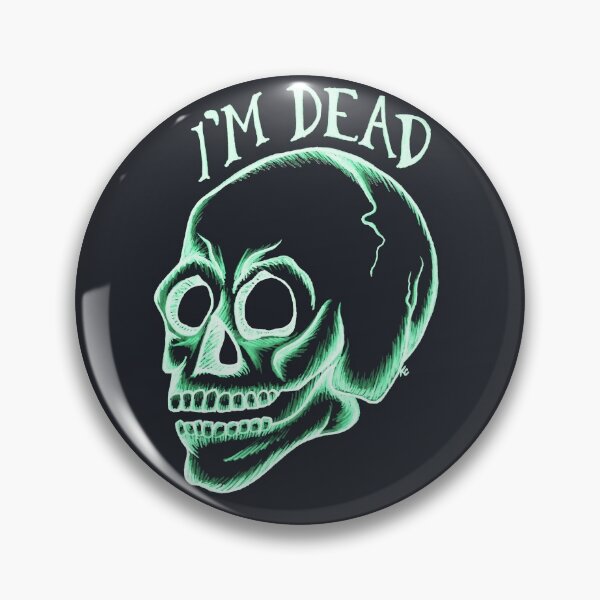 Item preview, Glowing Retro Skull - I'm Dead designed and sold by The White Bat.