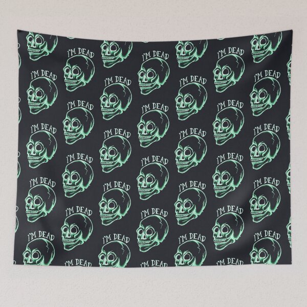 Item preview, Glowing Retro Skull - I'm Dead designed and sold by The White Bat.