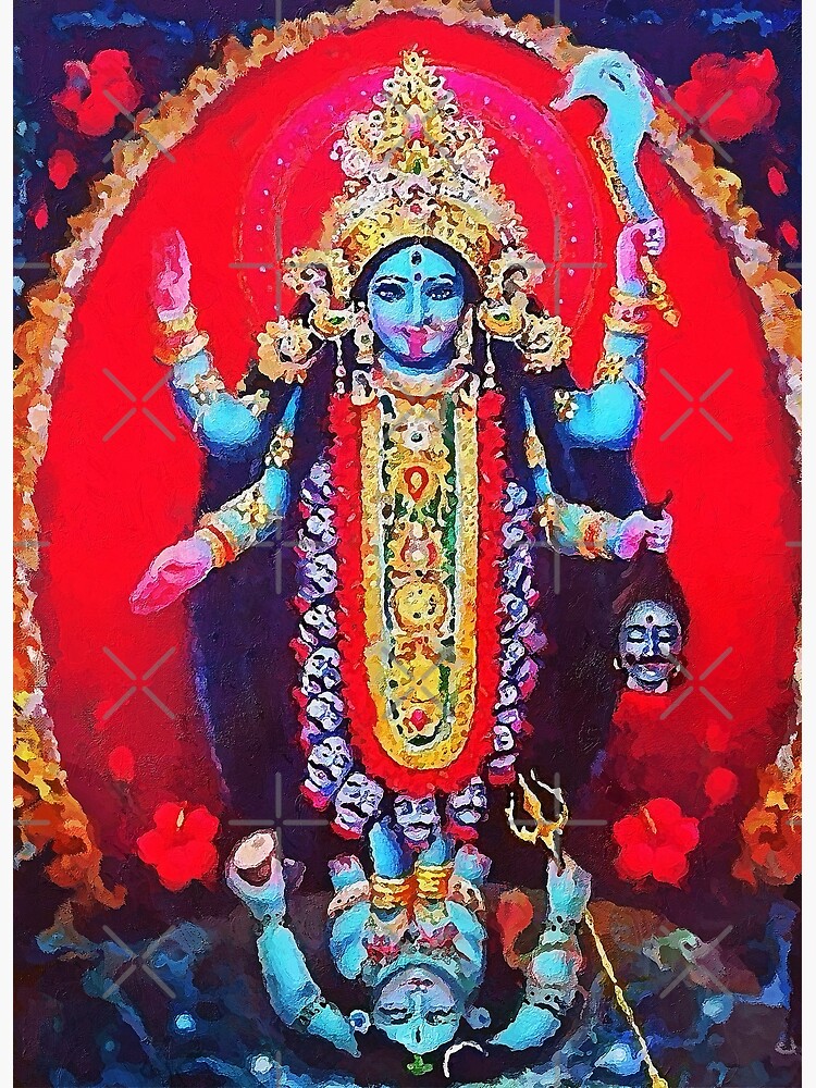 "maa kali painting kali the goddess kala shakti or the power of time