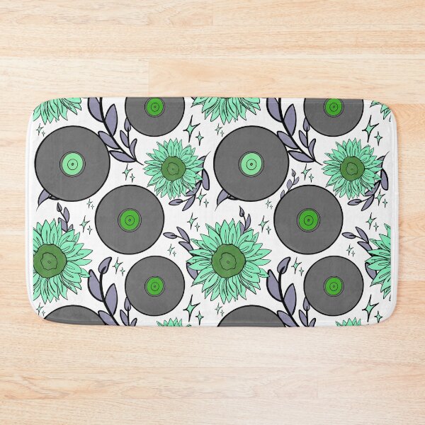 Item preview, Green record and sunflower designed and sold by willowsbunnies.