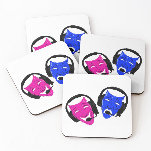 Item preview, Theatre Faces- Pink, Blue designed and sold by KiannasMind.