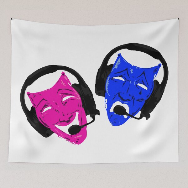 Item preview, Theatre Faces- Pink, Blue designed and sold by KiannasMind.