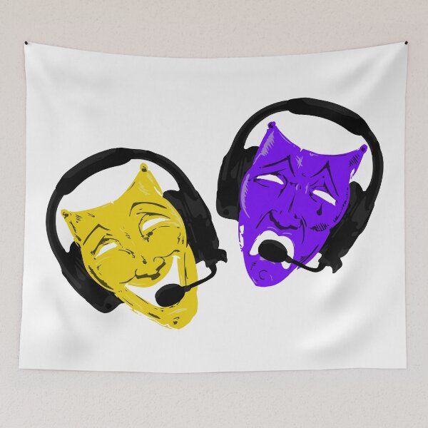 Item preview, Theatre Faces - Yellow, Purple designed and sold by KiannasMind.