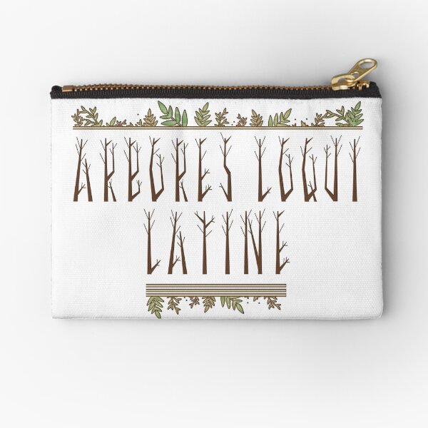 Arbores Loqui Latine Zipper Pouch
