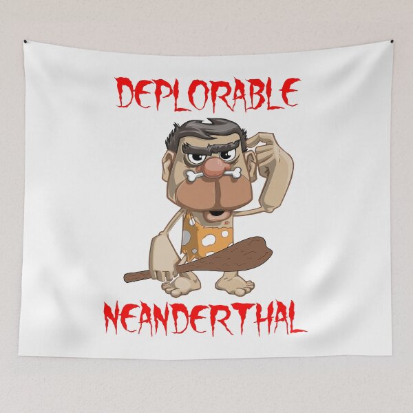 Item preview, Deplorable Neanderthal - A Deplorable Neanderthal Holding A Wooden Club And Scratching His Head designed and sold by Oaks Creations.