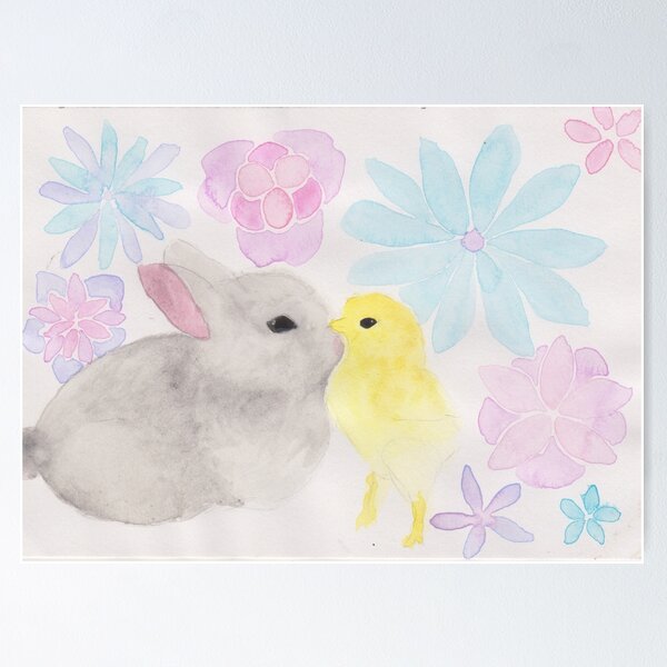 Item preview, Chick and Bunny Nuzzle  designed and sold by bellamiwa.