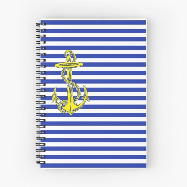 Item preview, Navy Nautical Stripes with Gold Anchor designed and sold by Greenbaby.