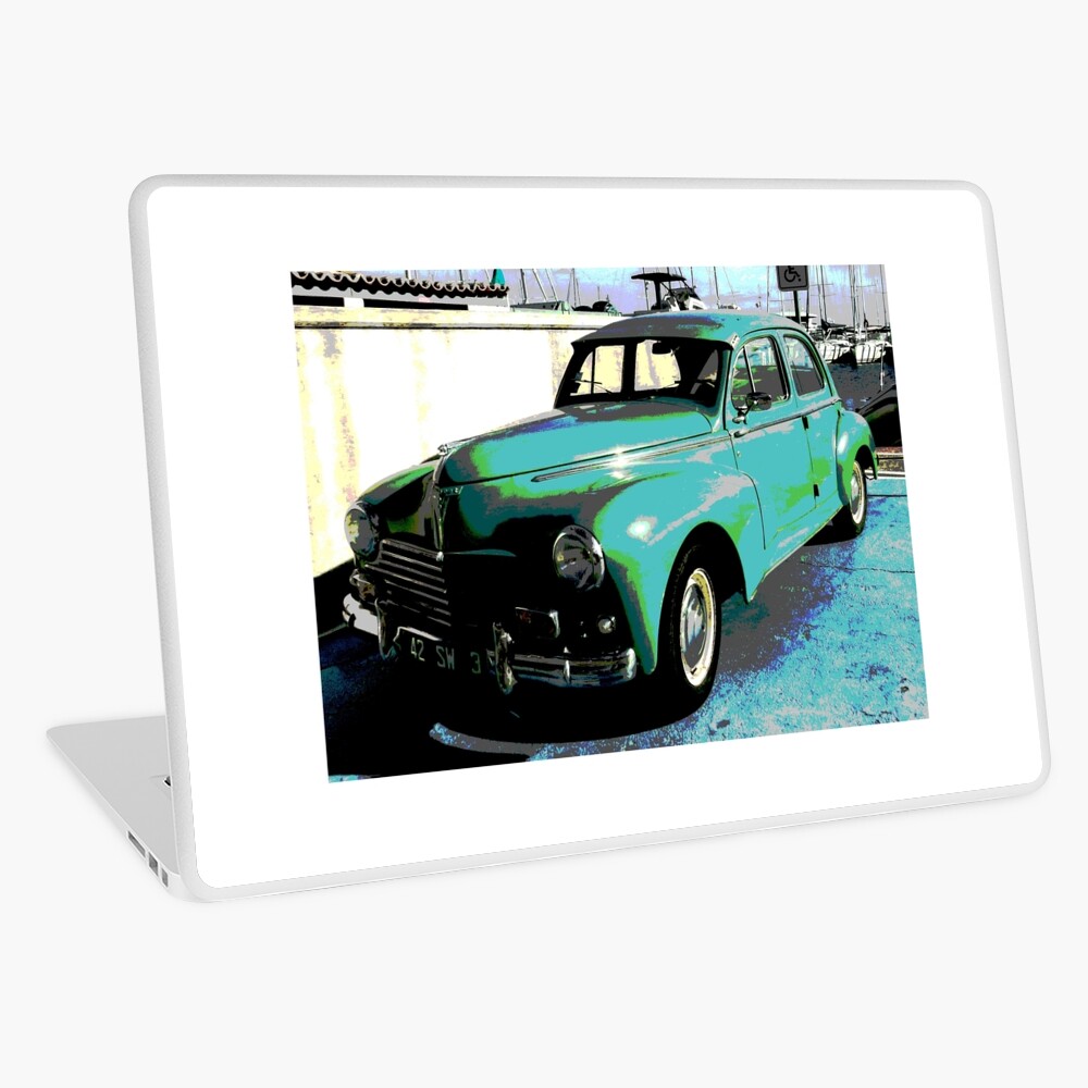 Posterized Peugeot 203 side view 