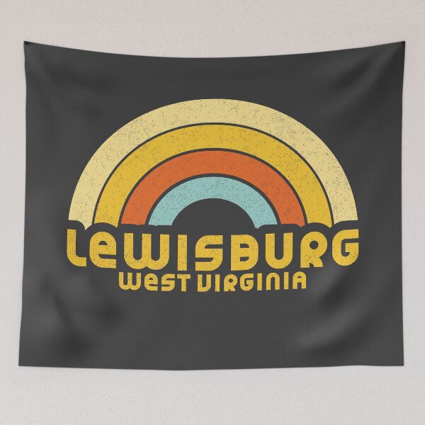Aperçu de l'œuvre Retro Lewisburg West Virginia créée et vendue par dk80.