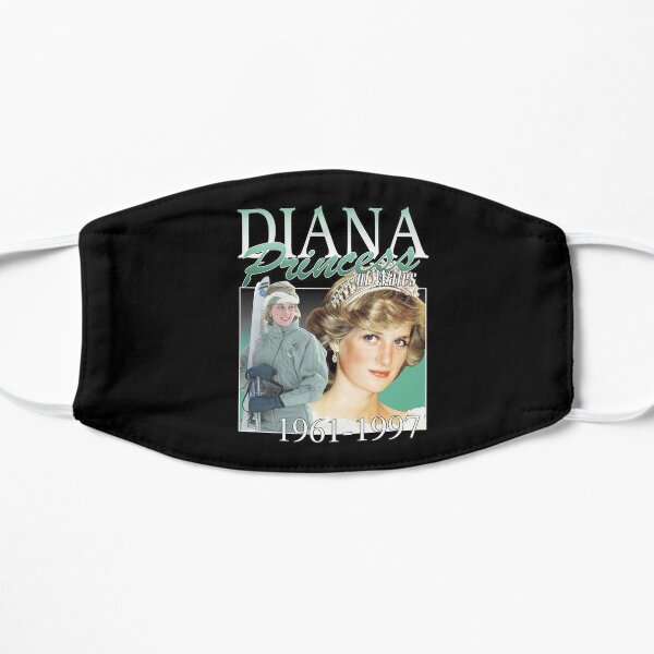 Diana Princess Vintage Style, Princess Diana 1961-1997 Vintage Style Shirt Flat Mask