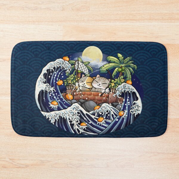 Item preview, Chubby Cats Fishing Mandarin Orange Night designed and sold by Takeda-art.