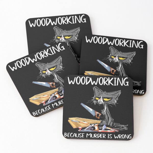 Item preview, Woodworking Because Murder is Wrong 95 - 02 woodworker, carpentry, cabinetmaker, bearded carpenter, designed and sold by codyemantai.