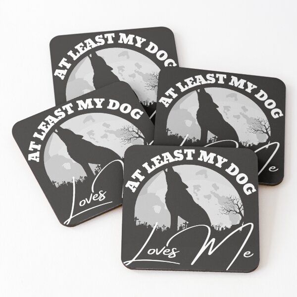 Item preview,  At least my dog loves me (Wolf in the Cemetery) designed and sold by UnboundFull.
