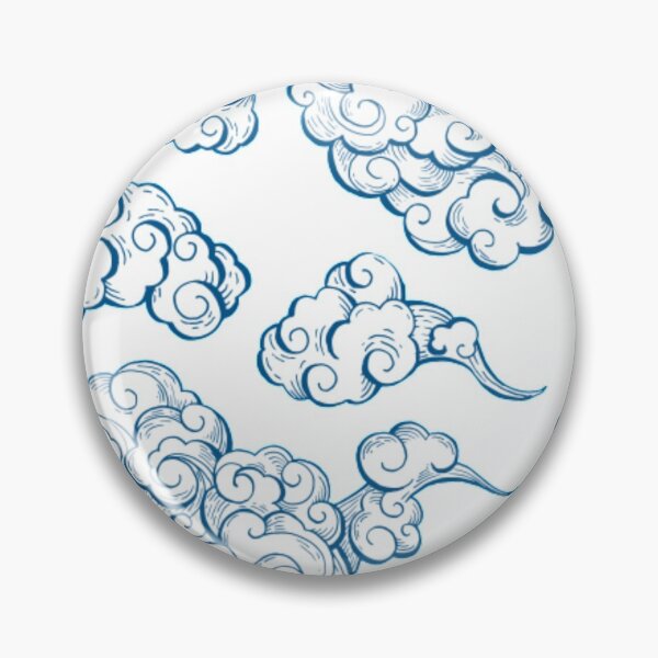 Item preview, Japanese wind clouds blue pattern  designed and sold by AlvarezTimothy.