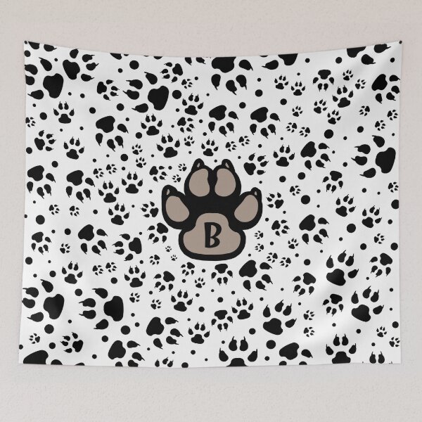 Item preview, Dogs paws tracks alphabet - letter B. designed and sold by MadandMean.