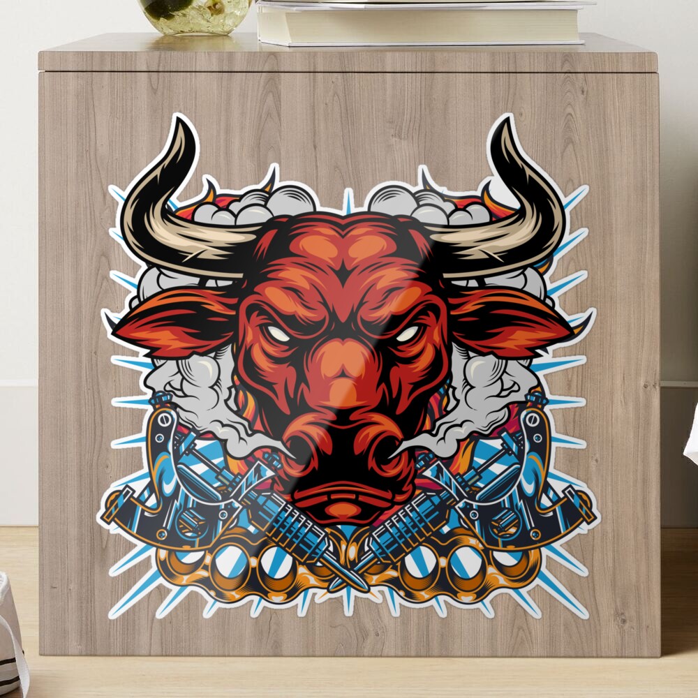 Vintage Bull Tattoo Vector Design Stock Vector (Royalty Free) 2269855589 |  Shutterstock