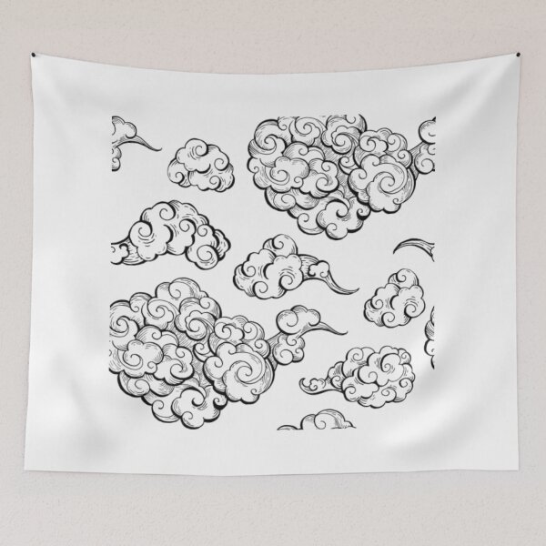 Item preview, Japanese wind clouds pattern  designed and sold by AlvarezTimothy.