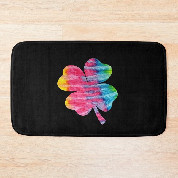 Item preview, Tie Dye Four Leaf Clover Saint Patricks Day on black background designed and sold by UncleStuScience.