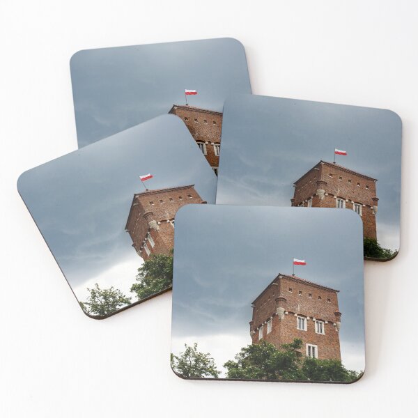 Item preview, Brick tower of Wawel castle residency in Krakow, Poland with Poland flag. Wawel is the first UNESCO World Heritage Site in the world. designed and sold by dariazu.