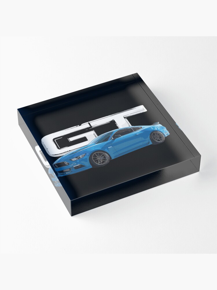 Thumbnail 3 of 5, Acrylic Block, s550 Grabber Blue Mustang GT 5.0L V8 usa designed and sold by cowtownCOWBOY.