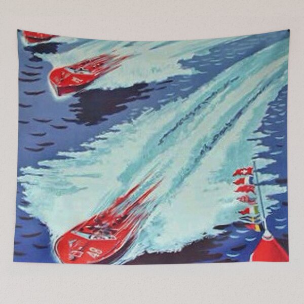 Item preview, Vintage Champion Boat Racing Poster designed and sold by bohokitty.