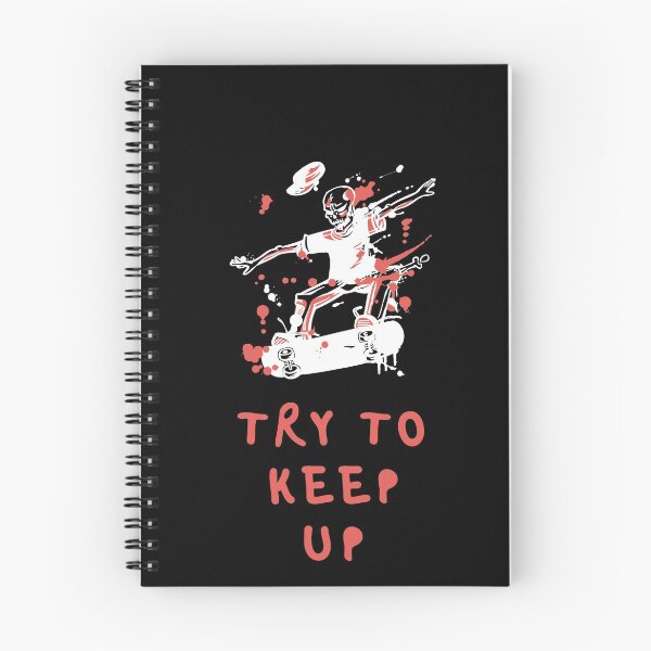 Item preview, Skate boarding t-shirt (try to keep up) designed and sold by bargesystore.