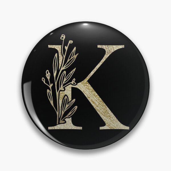 Item preview, K Golden Letter designed and sold by HintofNature.