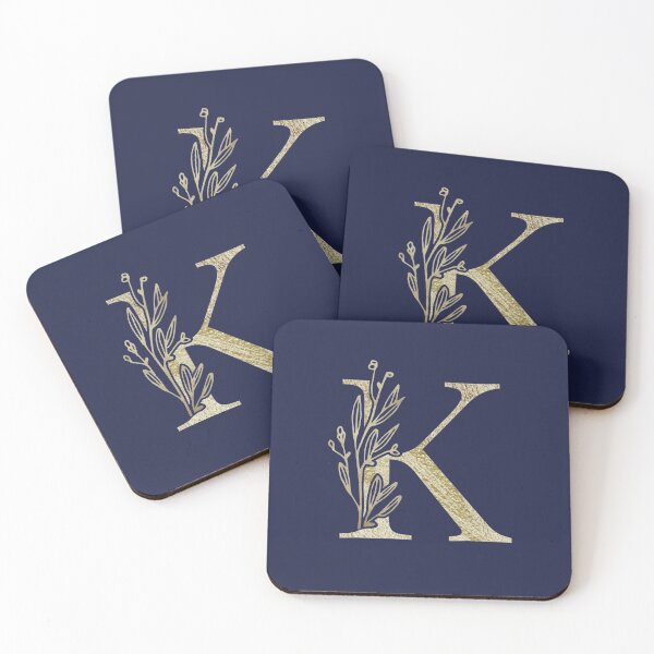 Item preview, K Golden Letter designed and sold by HintofNature.