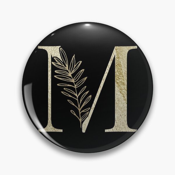 Item preview, M Golden Letter designed and sold by HintofNature.
