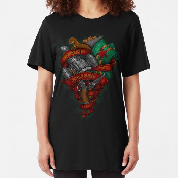 I Aim To Misbehave Slim Fit T-Shirt