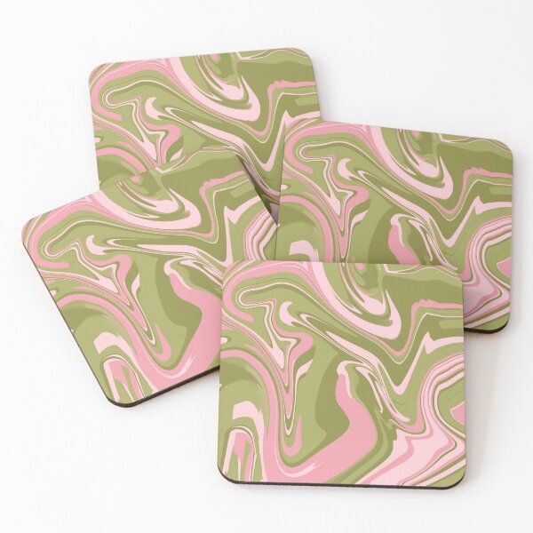 Item preview, Pink and Green Liquified Abstract designed and sold by muffinstandd.