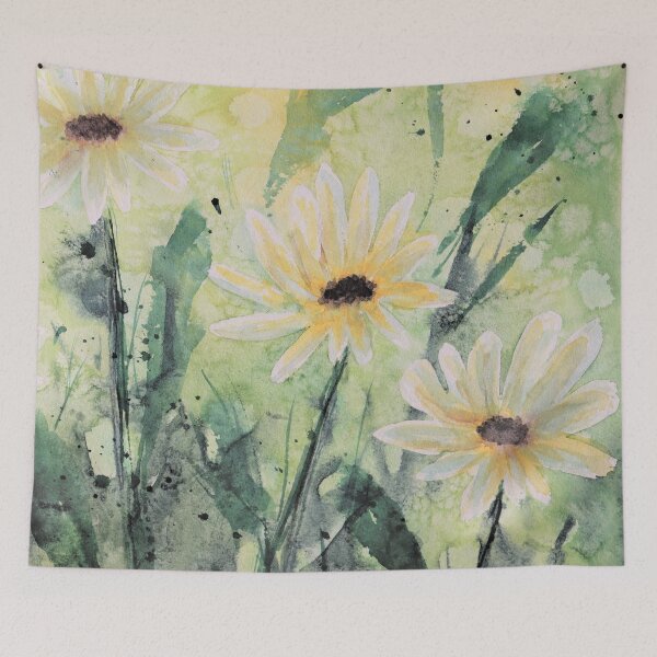 Item preview, Daisy Dance Modern Art Watercolor designed and sold by Karlena Lewin Studio.