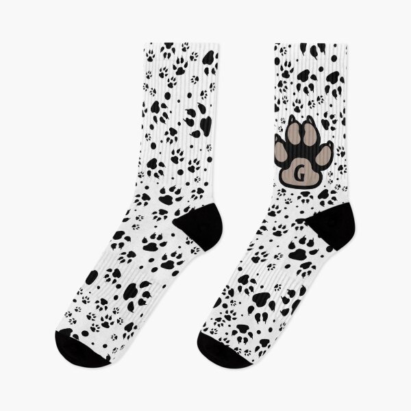 Item preview, Dogs paw tracks alphabet letter G gray designed and sold by MadandMean.