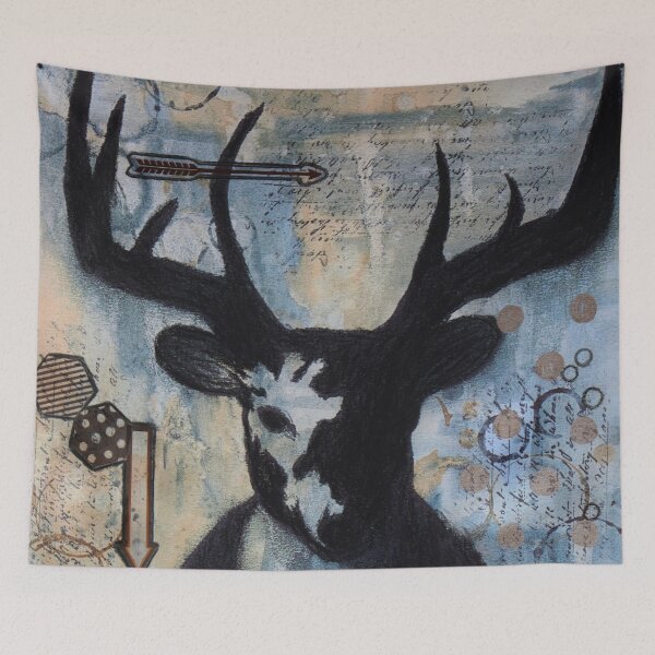 Item preview, Stag Head Modern Art Painting designed and sold by Karlena Lewin Studio.