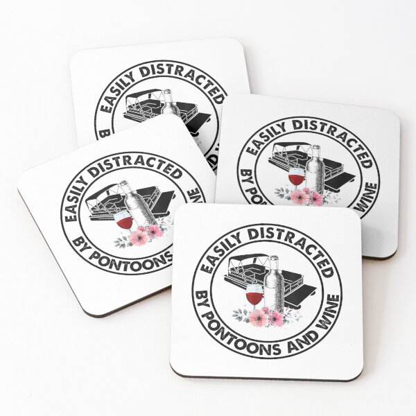 Item preview, MOTHER'S DAY Easily Distracted By Pontoons And Wine 95 drinking, wine girls, wine, drink, travel, pontoon, flat boat, funny quotes, pontoon captain designed and sold by davidcgonzale.